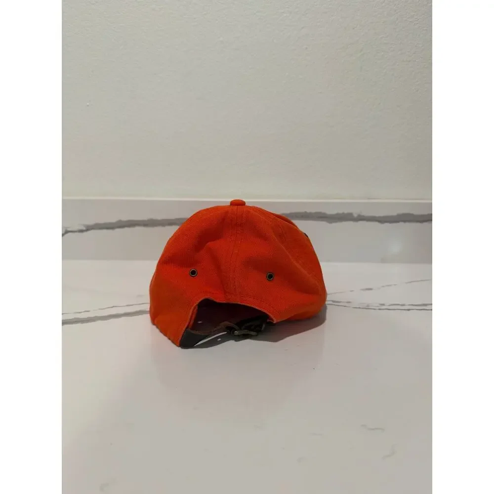 Blank Baseball Cap Hat Orange Neon Solid One Size Adjustable Strapback Dad Men